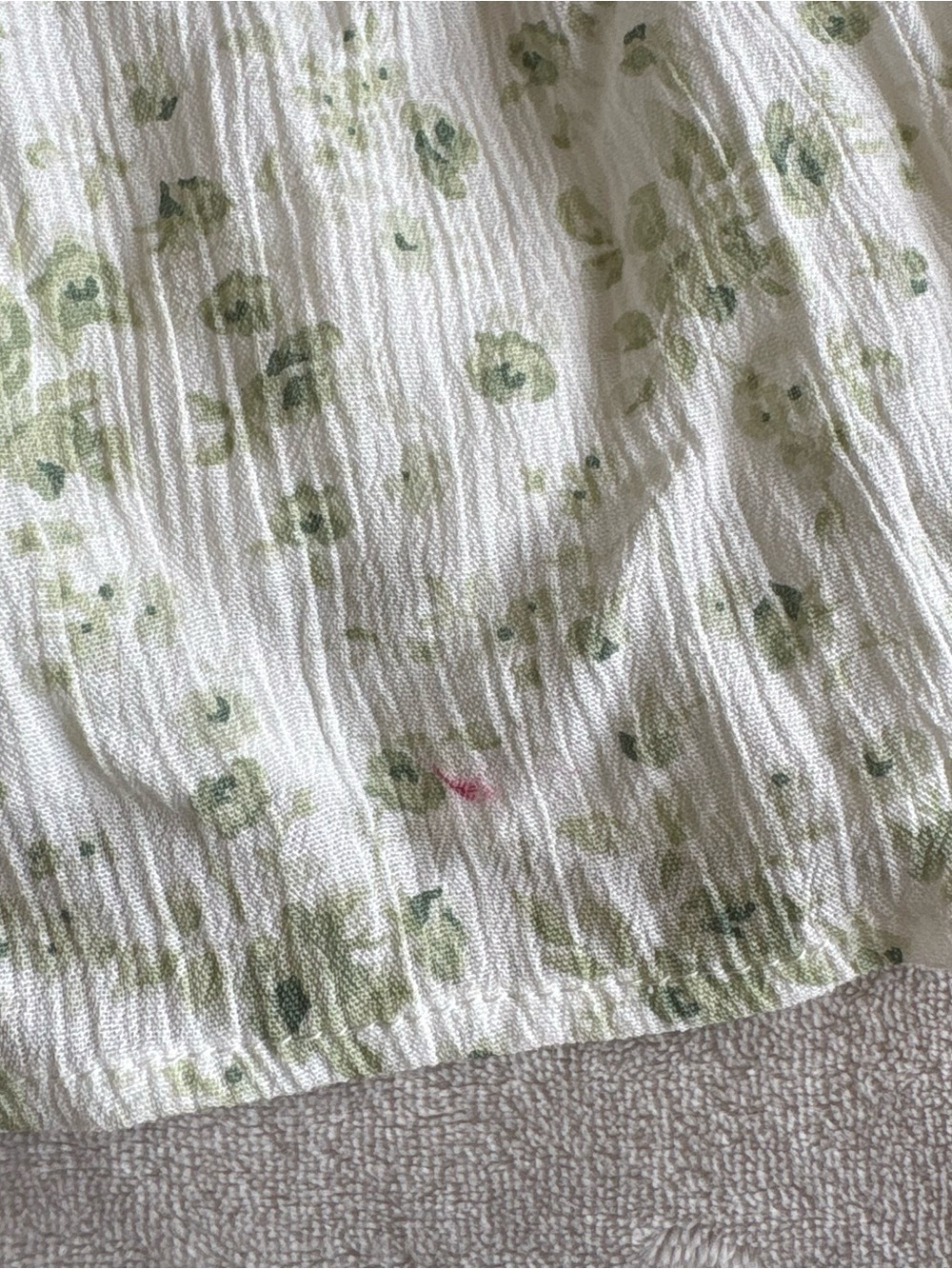 Aeropostale White Dress with Light Green Floral Print - Picture 5 of 8